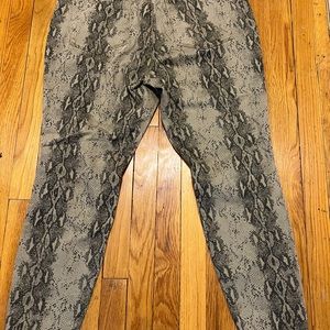 Snake print jeans